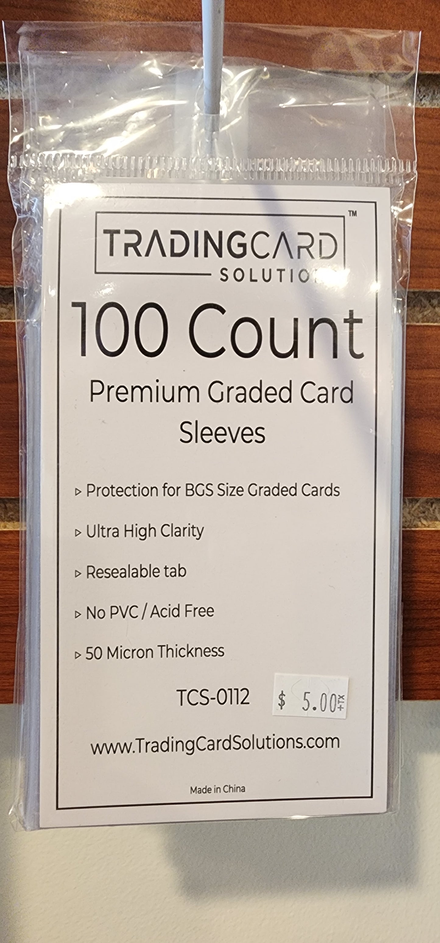 TCG Supplies: Trading Card Solutions 100 Count BGS Sleeves