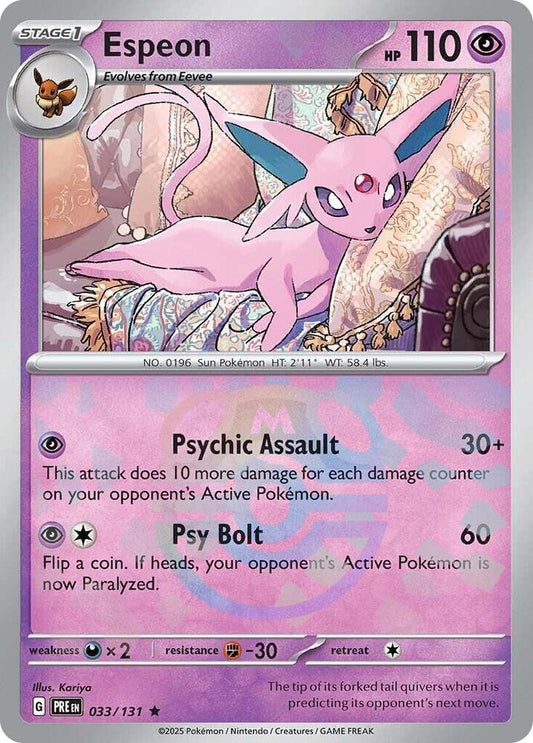 Espeon 033/131 (Master Ball) Prismatic Evolutions