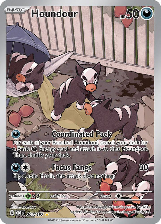 Houndour 204/197 Obsidian Flames